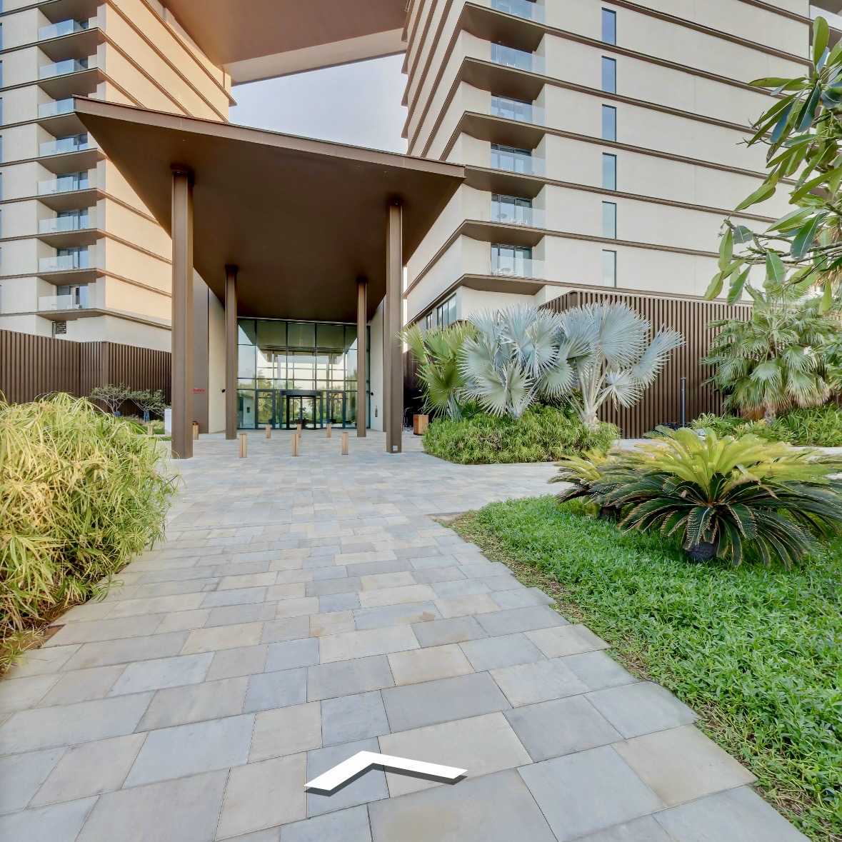A photograph of the exterior entrance of Movenpick Marjan Island